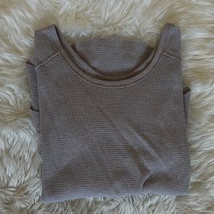 Two TNA Waffle Knit Crewneck